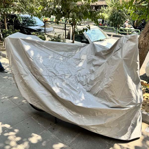 نمونه کشیده شده چادر روی موتور برند POLSTRA